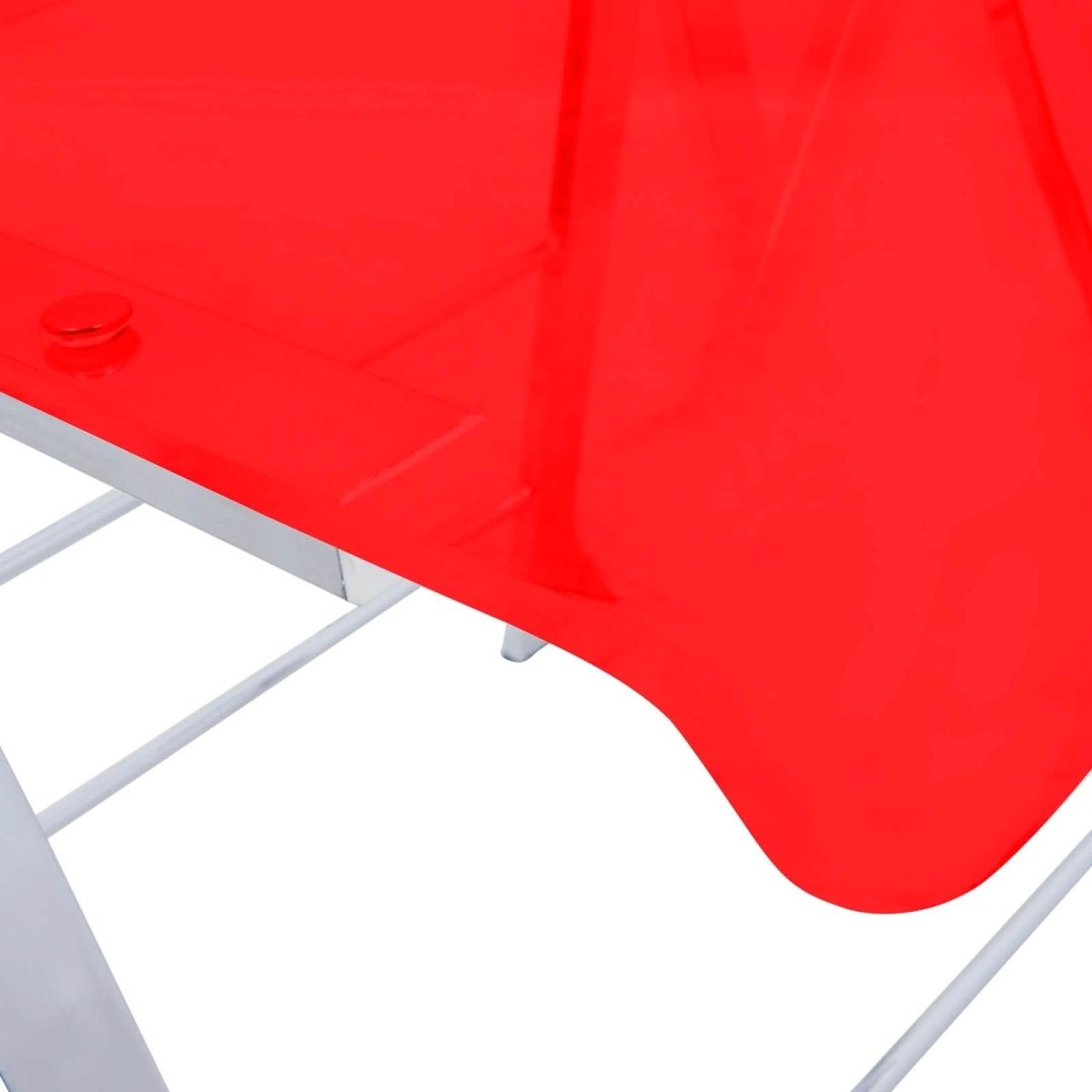 Menno Modern Acrylic Folding Chair Red Leisuremod