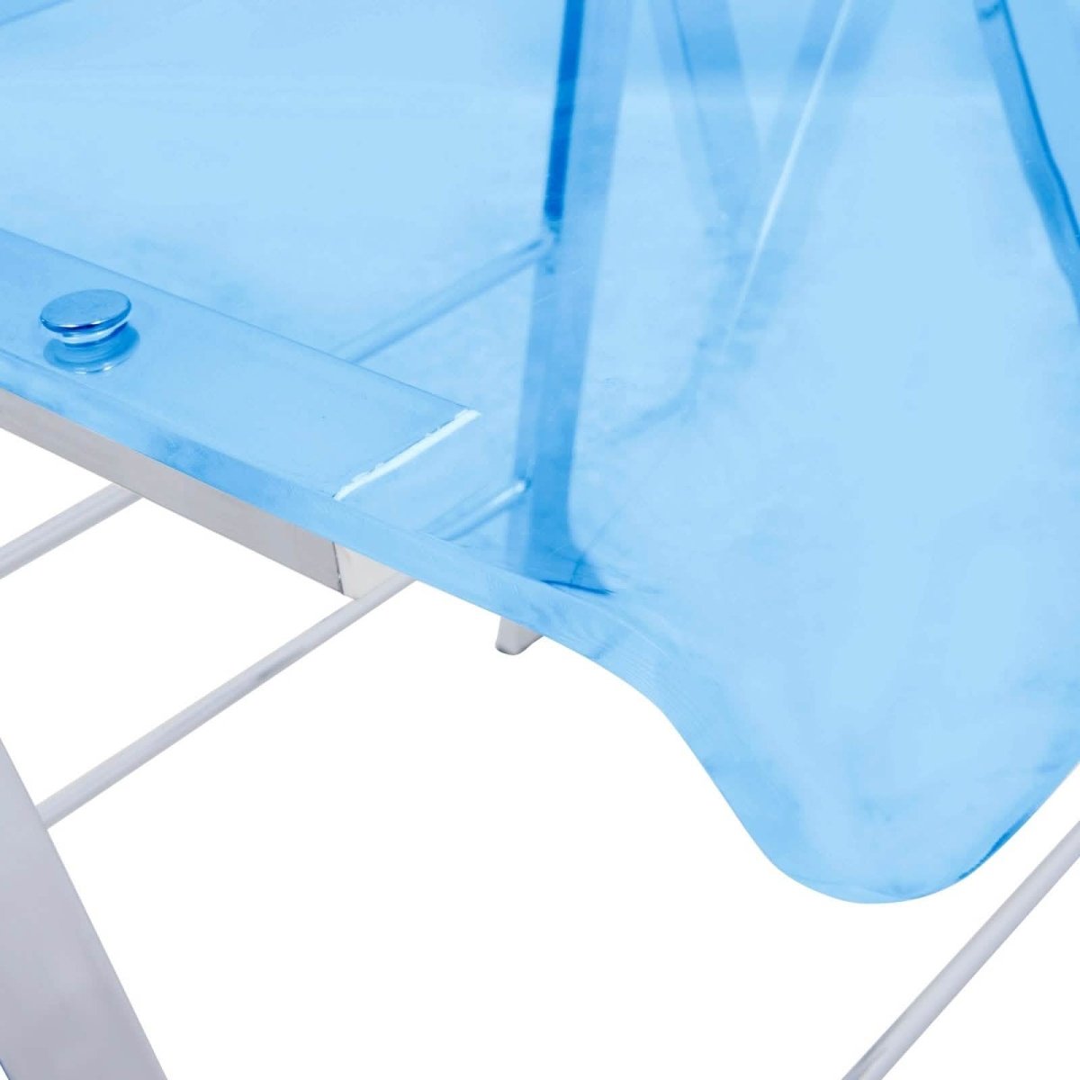 Menno Modern Acrylic Folding Chair Red Leisuremod