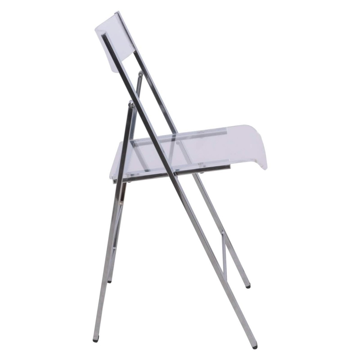 Menno Modern Acrylic Folding Chair Red Leisuremod