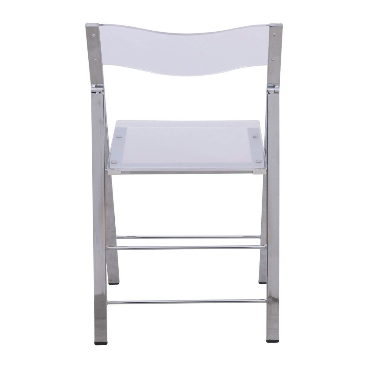 Menno Modern Acrylic Folding Chair Red Leisuremod