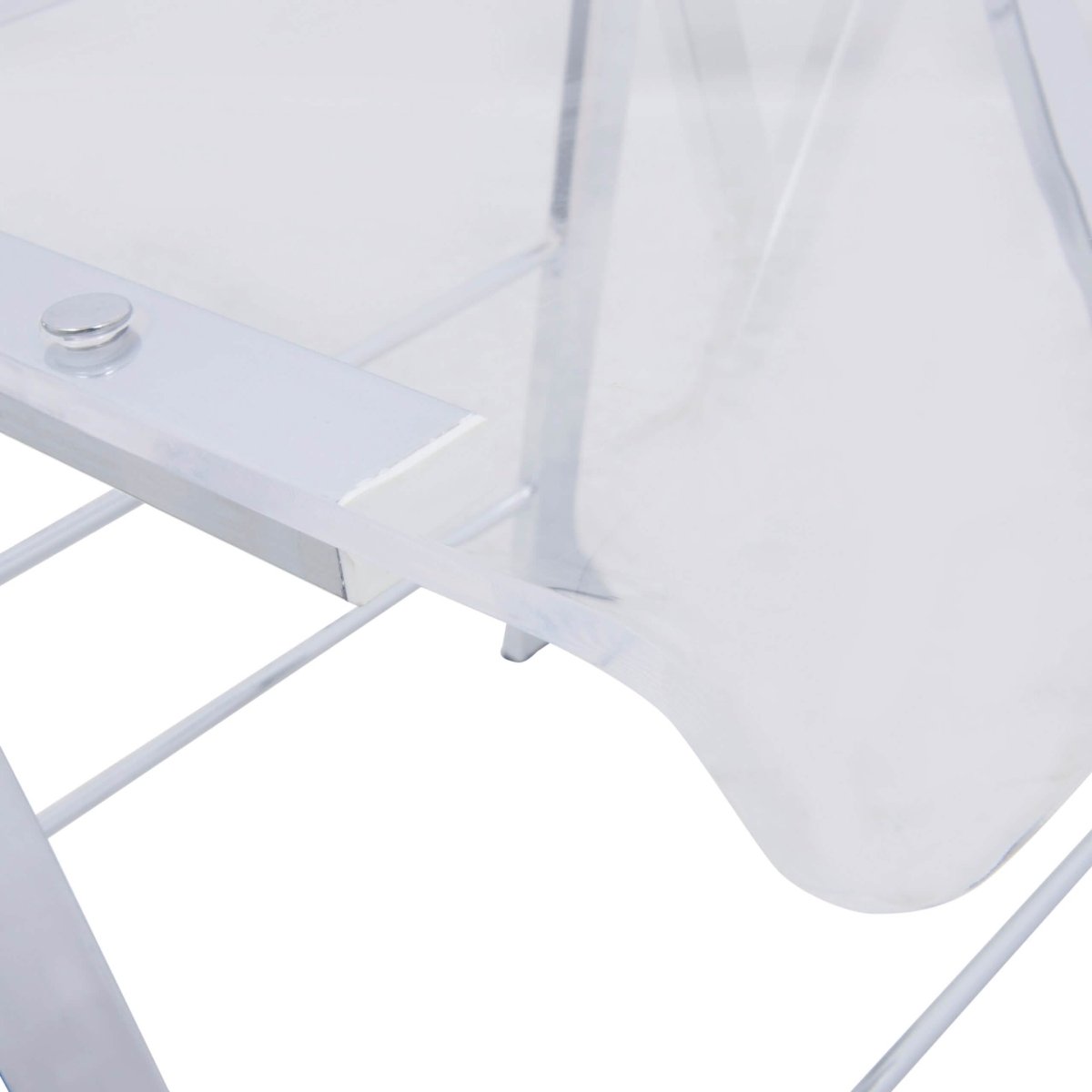 Menno Modern Acrylic Folding Chair Leisuremod