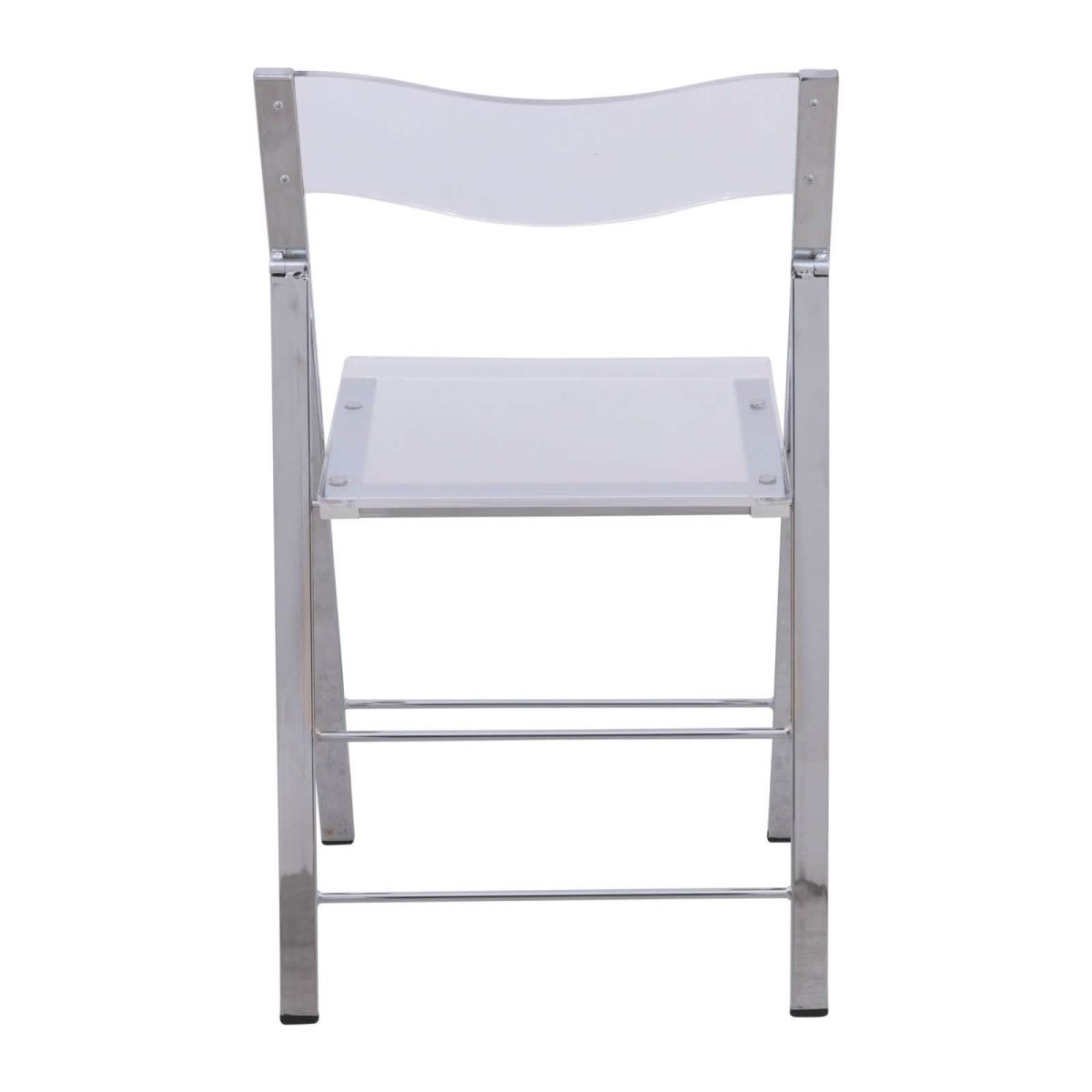 Menno Modern Acrylic Folding Chair Leisuremod