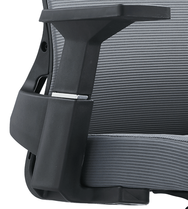 Brio Mid-Back Adjustable Office Chair Upholstered in Cotton Grey Office Chair Leisuremod