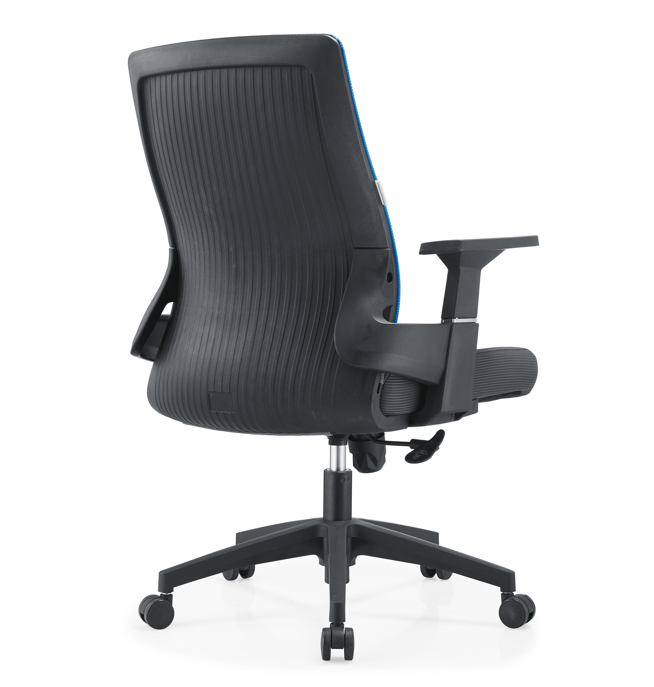 Brio Mid-Back Adjustable Office Chair Upholstered in Cotton Grey Office Chair Leisuremod