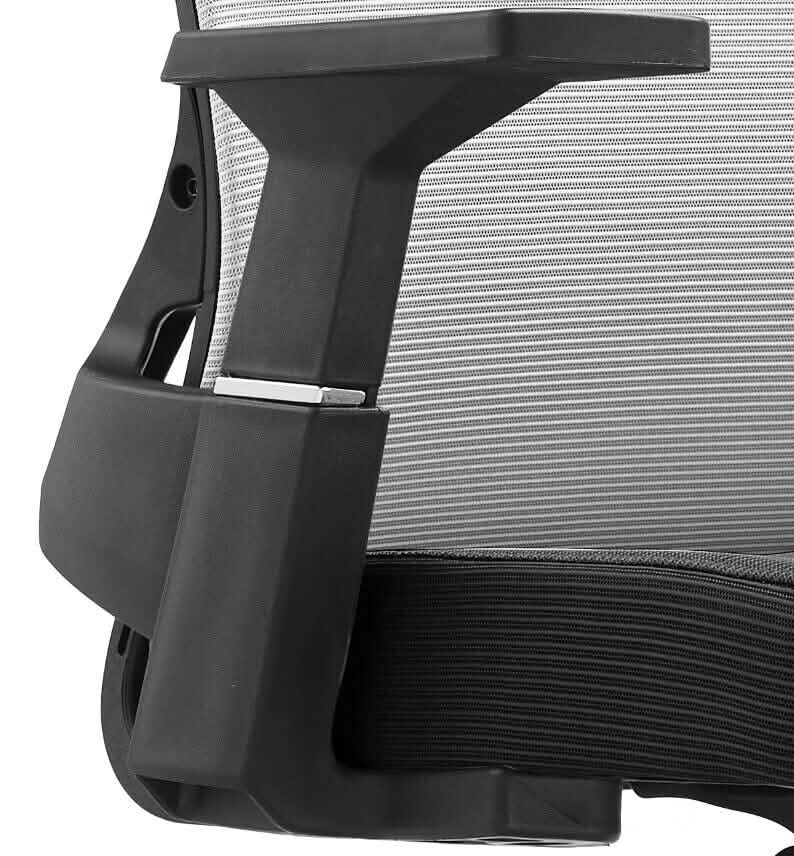 Brio Mid-Back Adjustable Office Chair Upholstered in Cotton White Office Chair Leisuremod