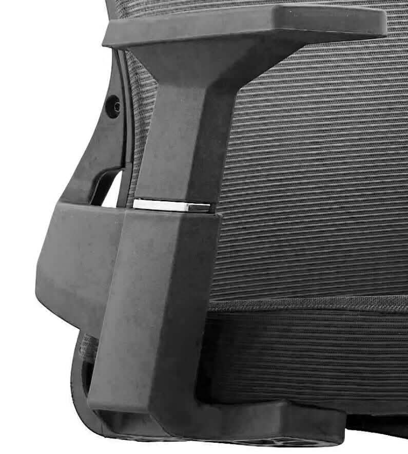 Brio Mid-Back Adjustable Office Chair Upholstered in Cotton Black Office Chair Leisuremod