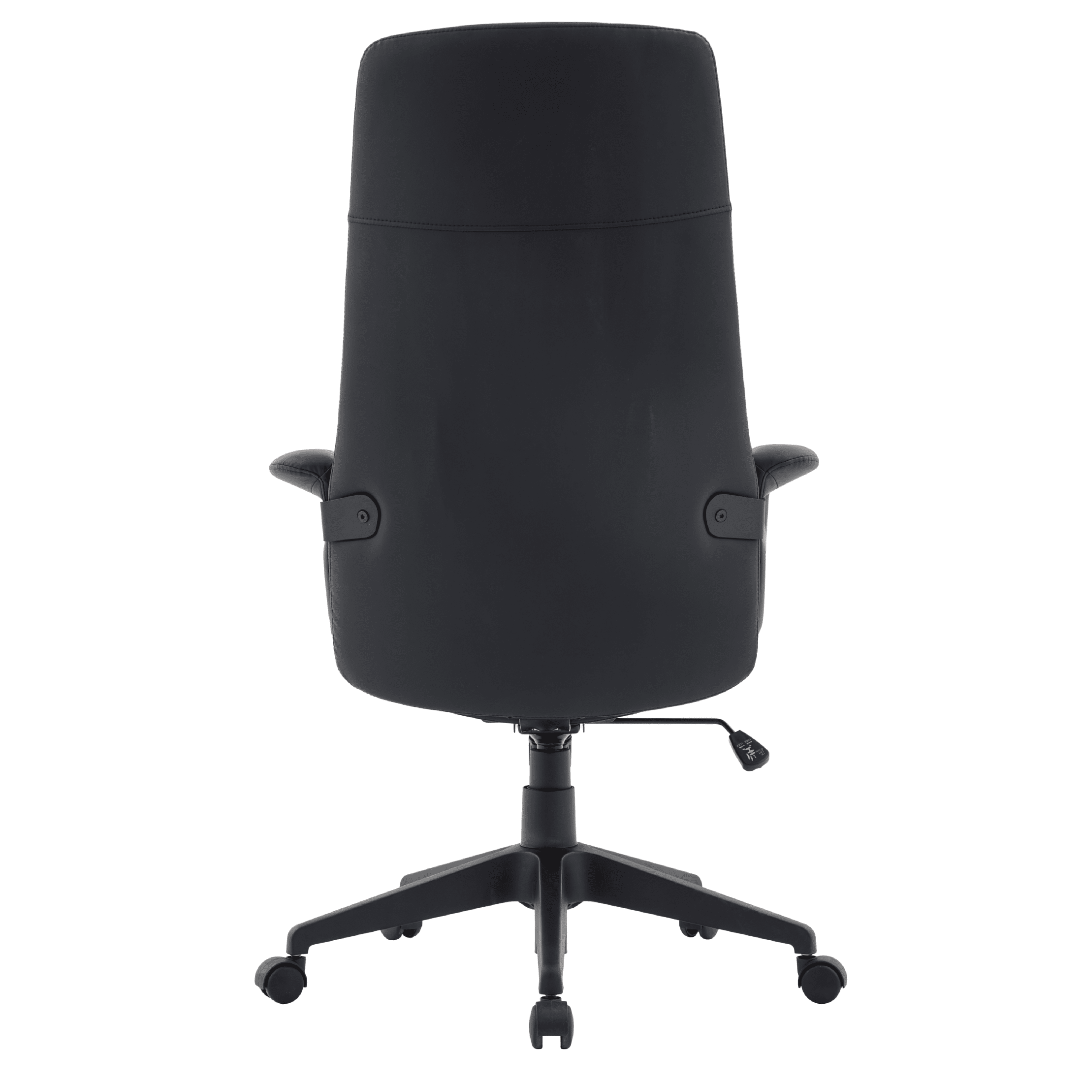 Inifini High-Back Leather Ergonomic Office Chair With Lumbar Support, Adjustable Hight and Swivel Black Office Chair Leisuremod