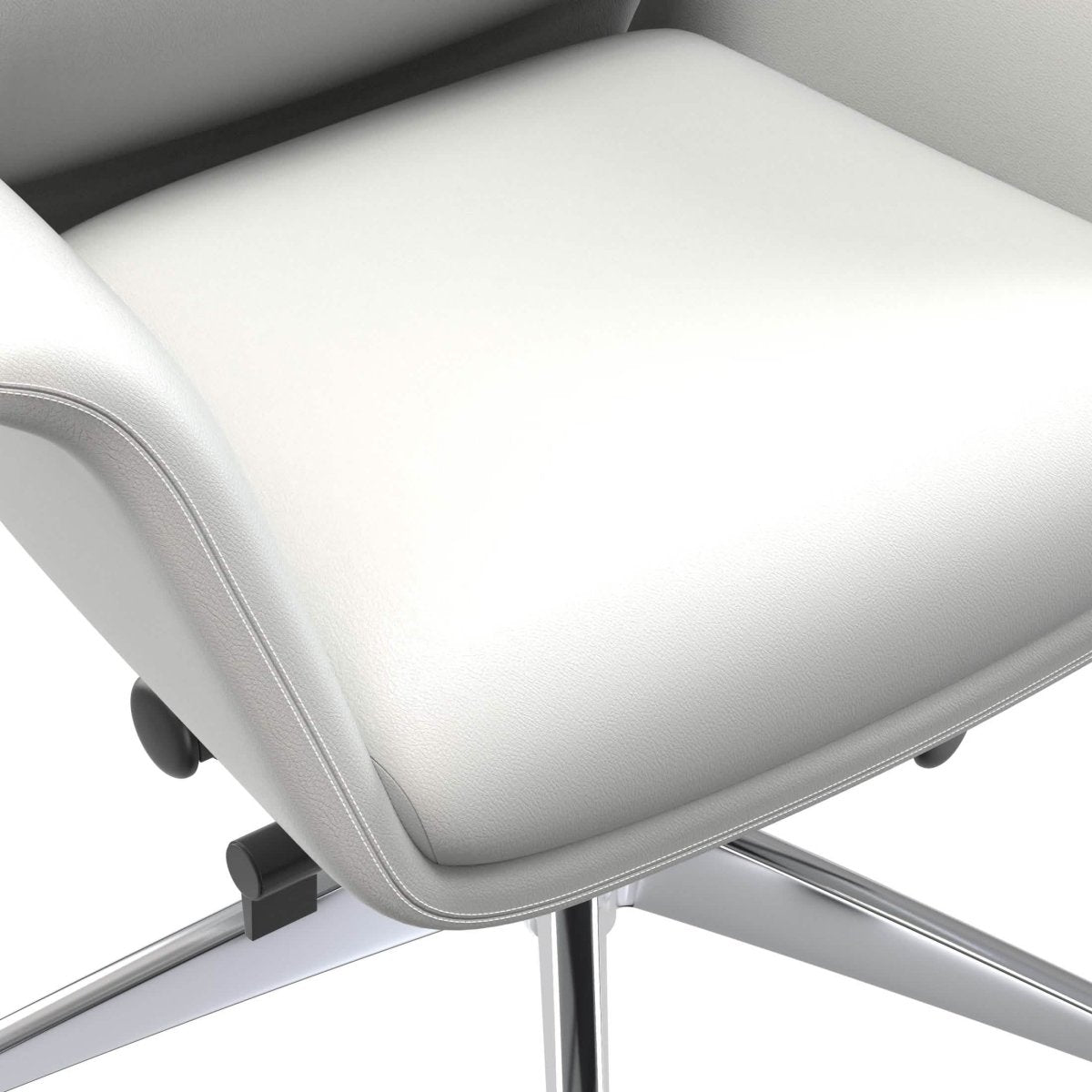 Leisuremod Office Chair Summit Adjustable Height Leather Conference Office Chair with Swivel and Tilt