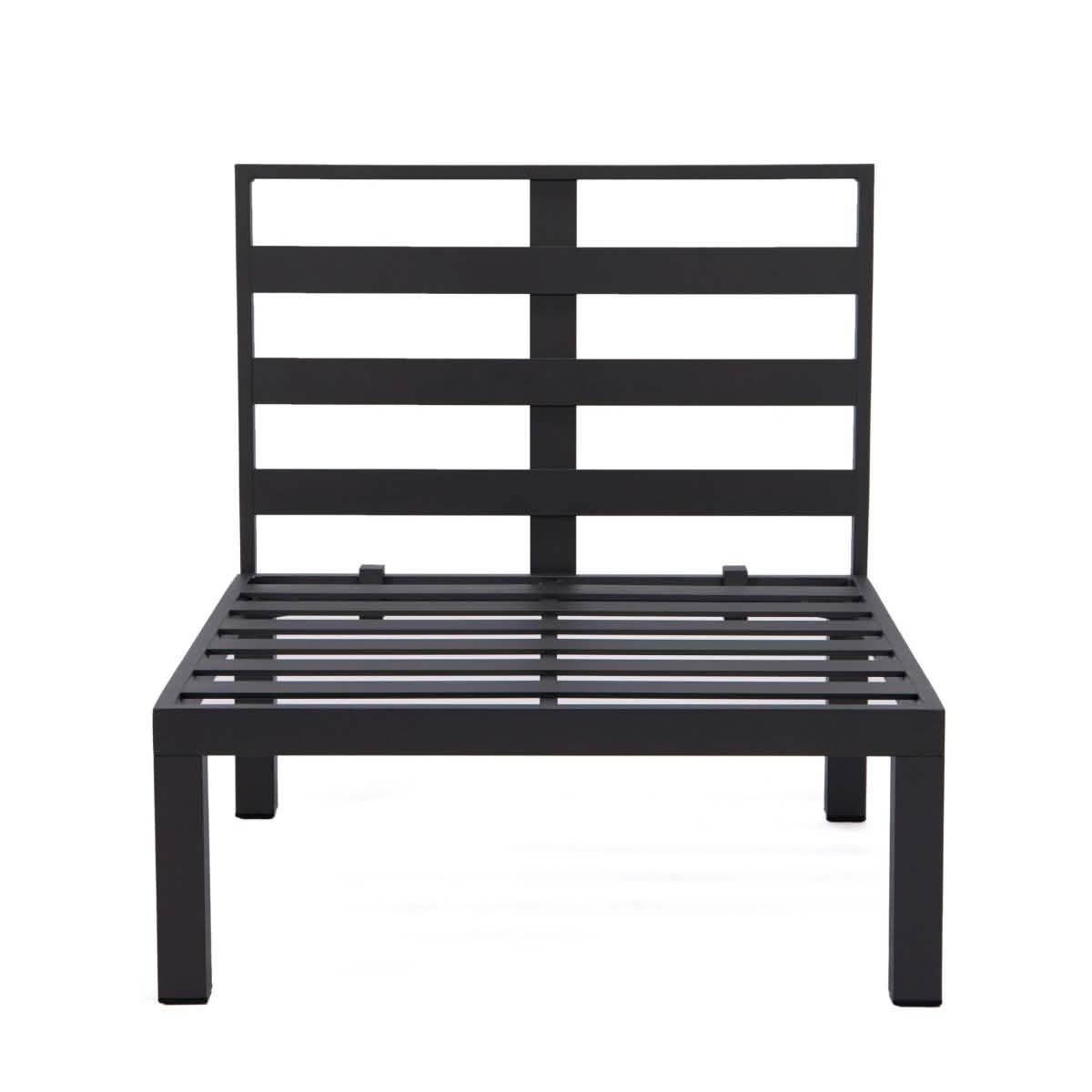 Hamilton 4-Piece Patio Chair Upholstered in Polyester and Powder Coated Aluminum Frame Green Patio Chair Set Leisuremod