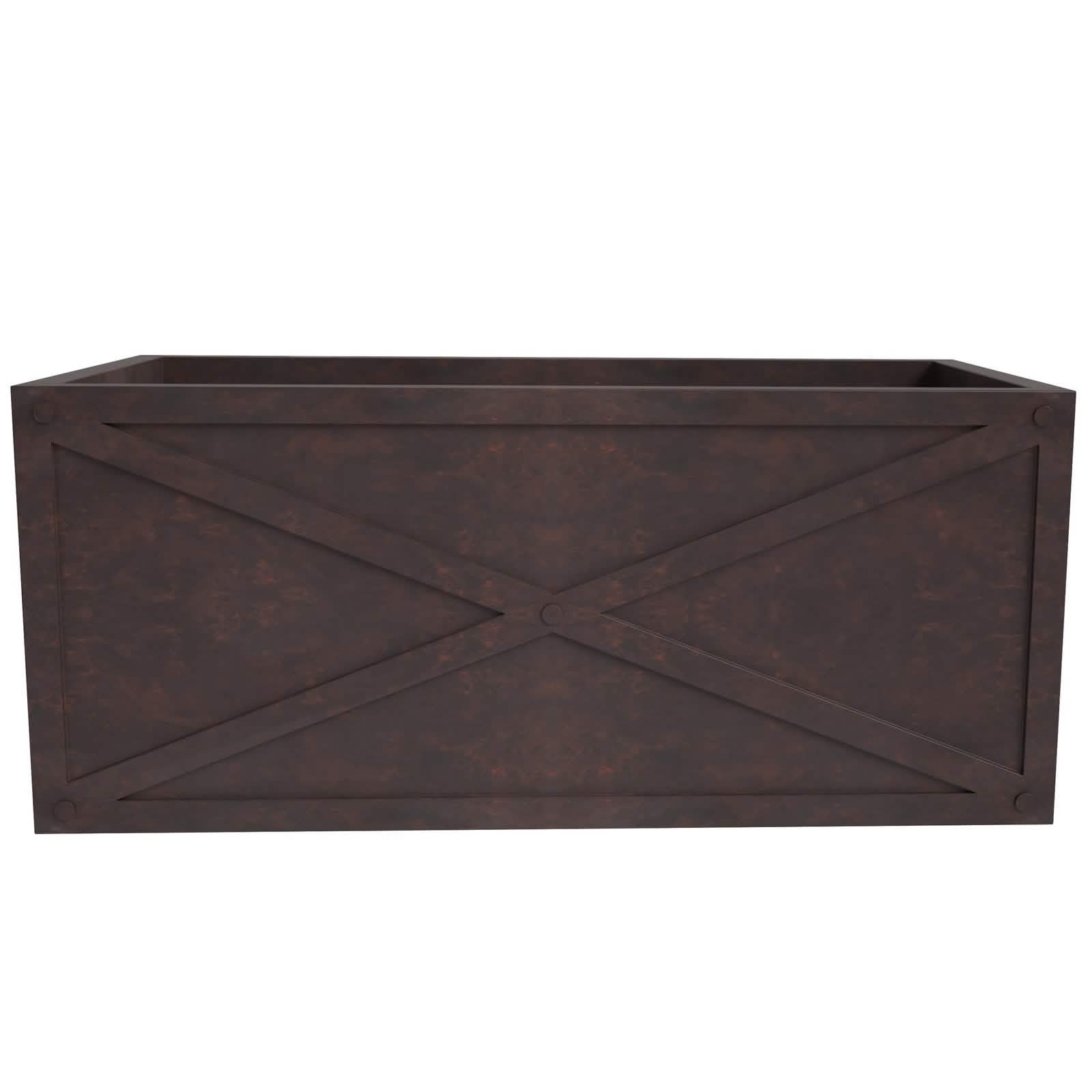 Leisuremod Planter Bonsai Fiberglass and Clay Planter - Rectangular Weather-Resistant Planter Box with Drainage Holes