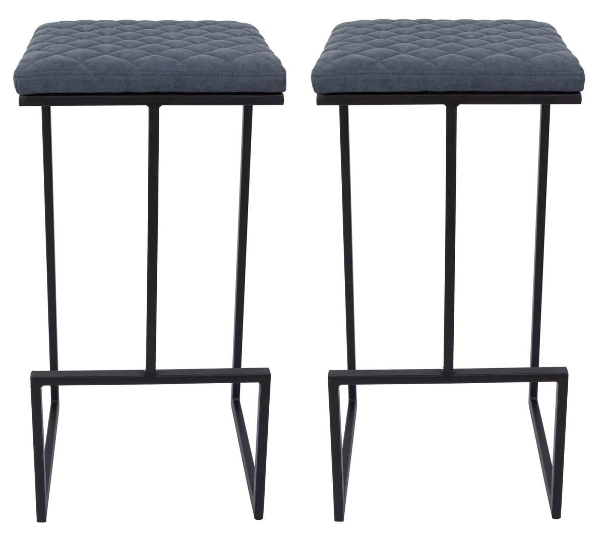 Quincy Leather Bar Stools With Metal Frame Olive Green Leisuremod