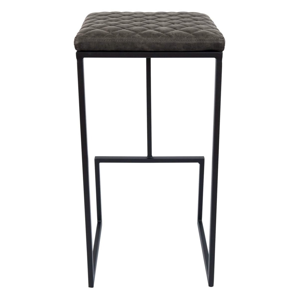 Quincy Leather Bar Stools With Metal Frame Olive Green Leisuremod