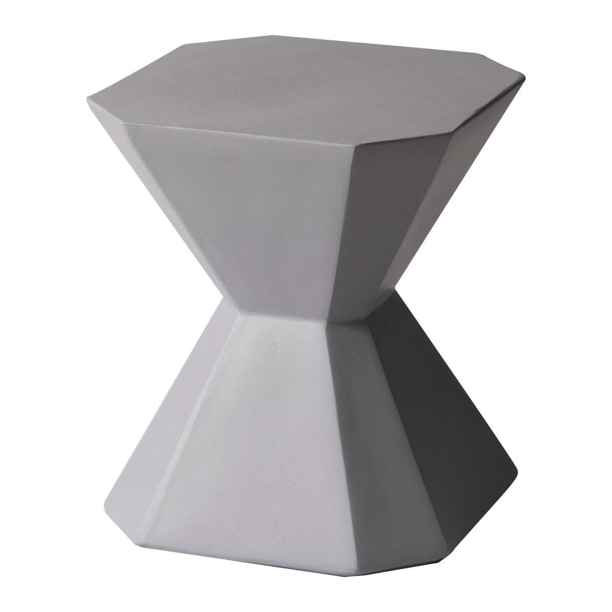Azure Side Table Round Fiberstone Accent Table Grey Side Table LeisureMod