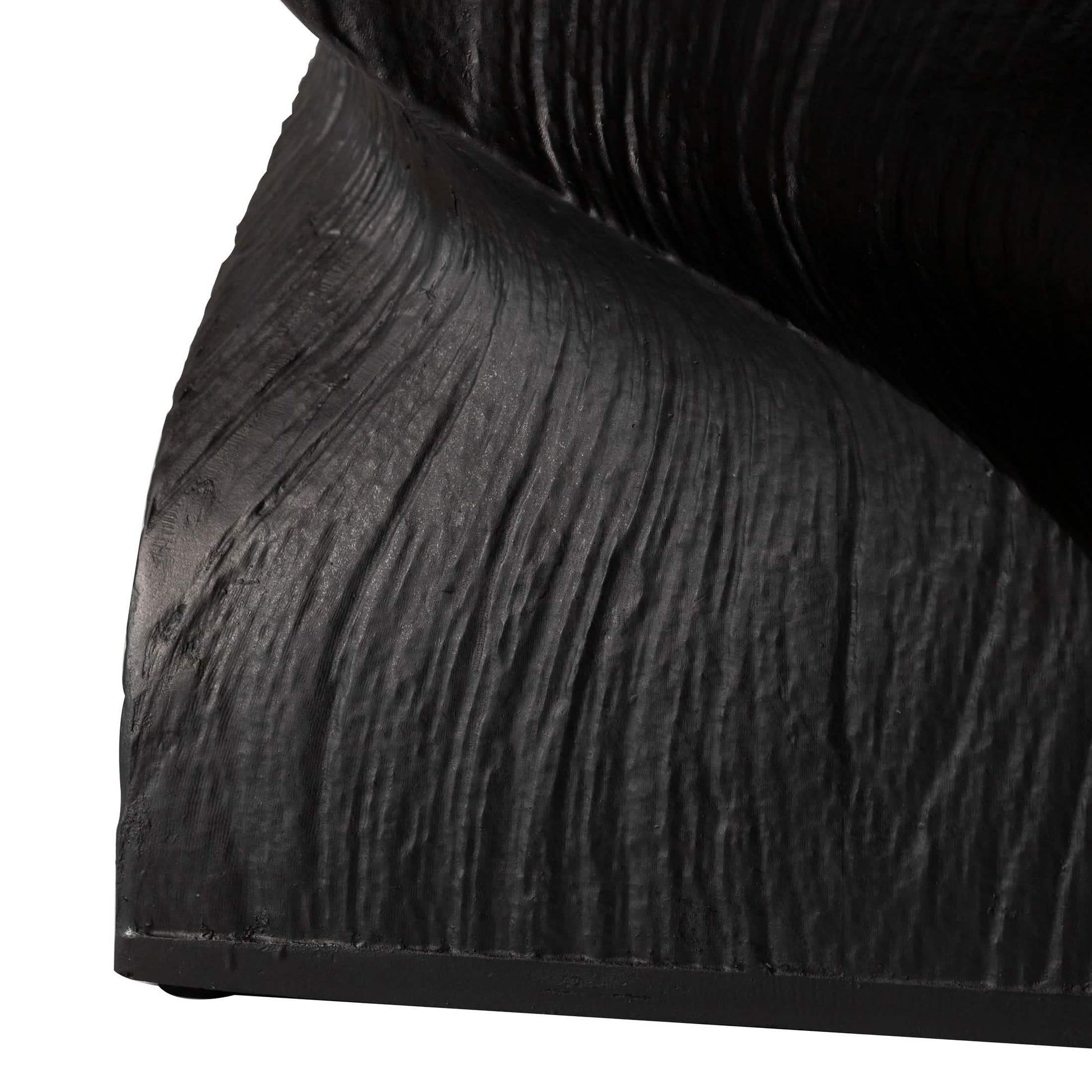 Onyx Square Side Table in Fiberstone Assembled Accent End Table Black Side Table LeisureMod