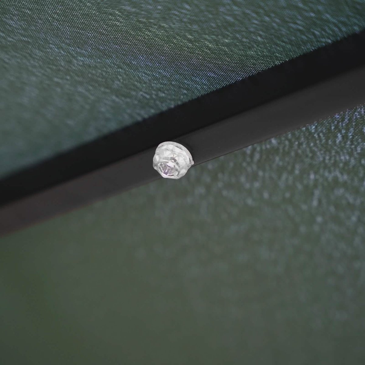 Sierra 9' Outdoor Patio Tilt Market Umbrella with Solar LED Lights Cream Leisuremod