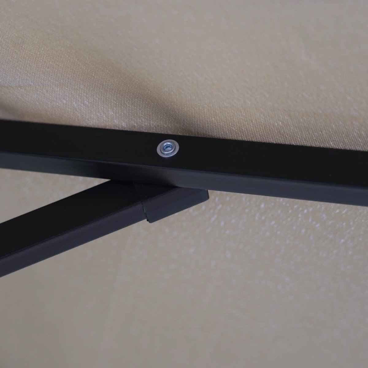 Sierra 9' Outdoor Patio Tilt Market Umbrella with Solar LED Lights Cream Leisuremod