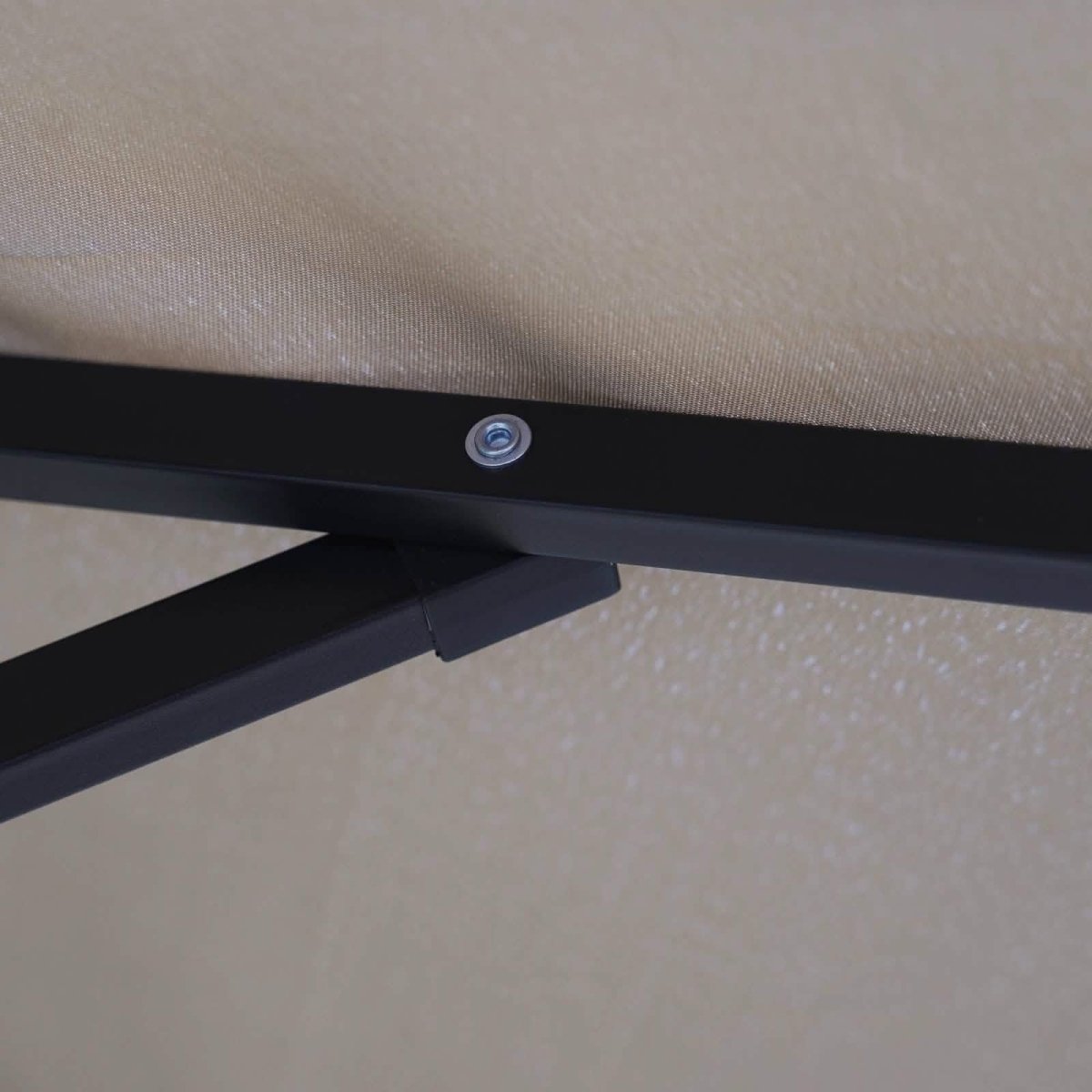 Sierra 9' Outdoor Patio Tilt Market Umbrella with Solar LED Lights Beige Leisuremod