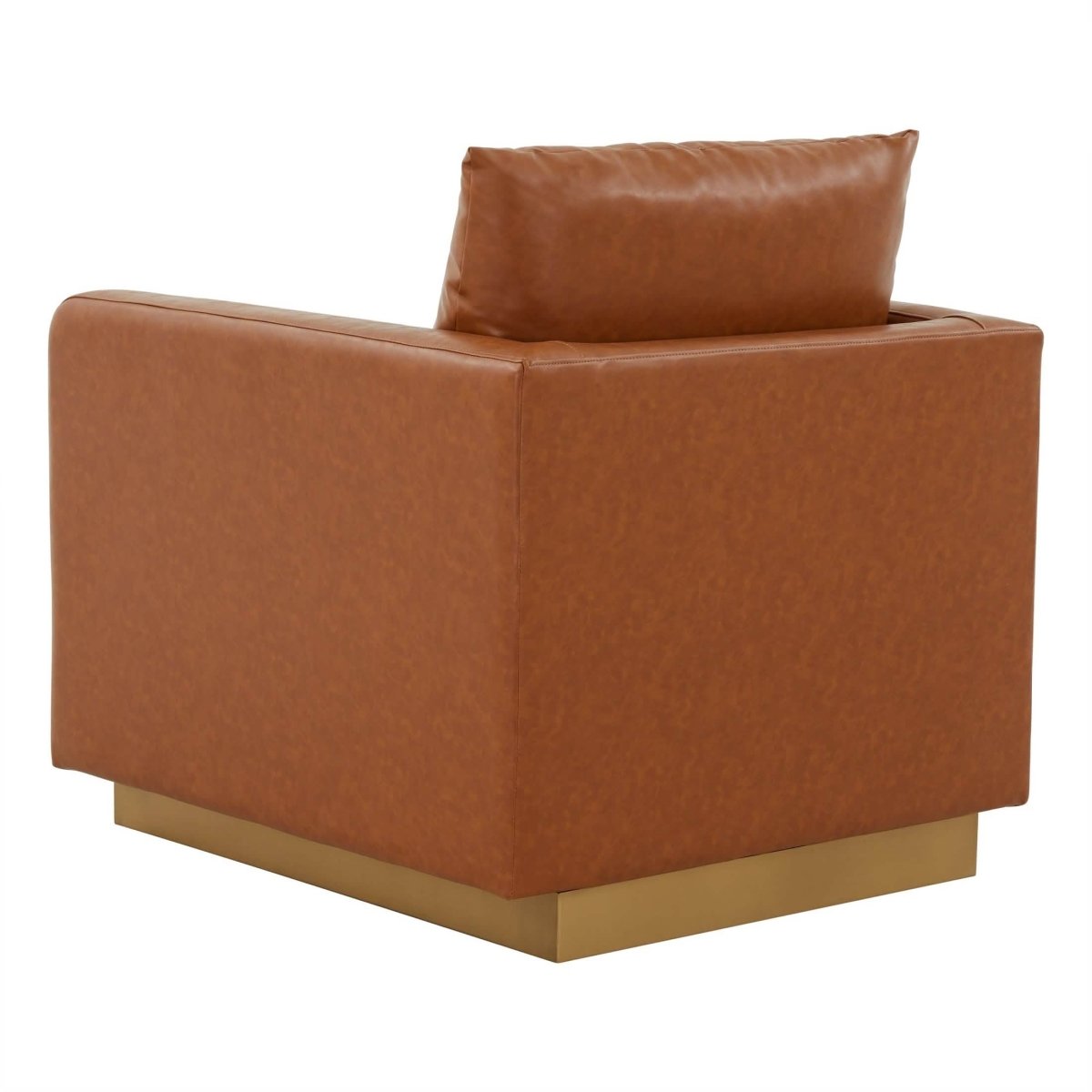 Nervo Upholstered in Velvet/Leather Singe-Seater Sofa with Gold Base Velvet Light Grey Sofa Leisuremod