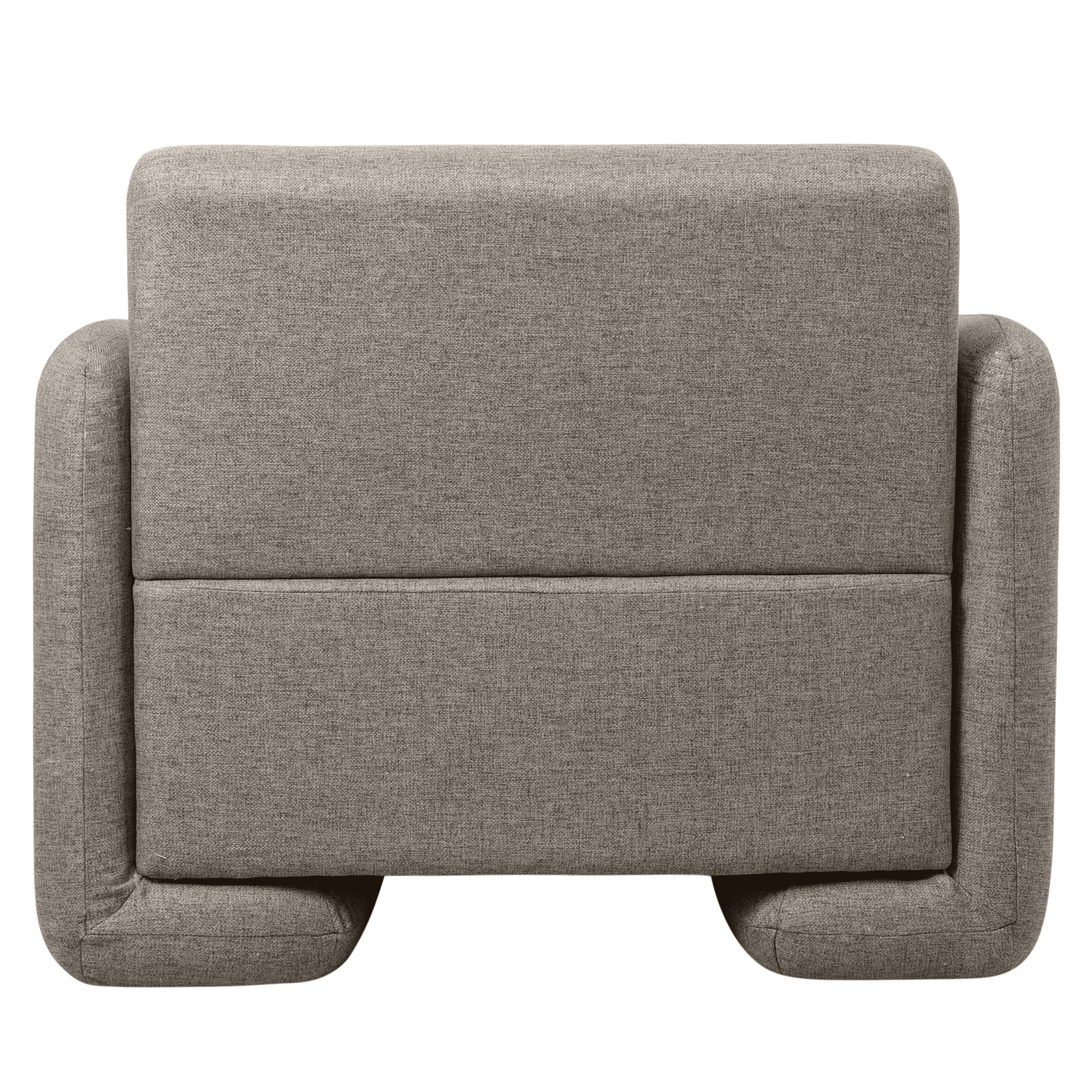 Nyta Accent Chair Upholstered in Linen/Boucle with Pine Wood Frame Grey Linen Sofa Leisuremod