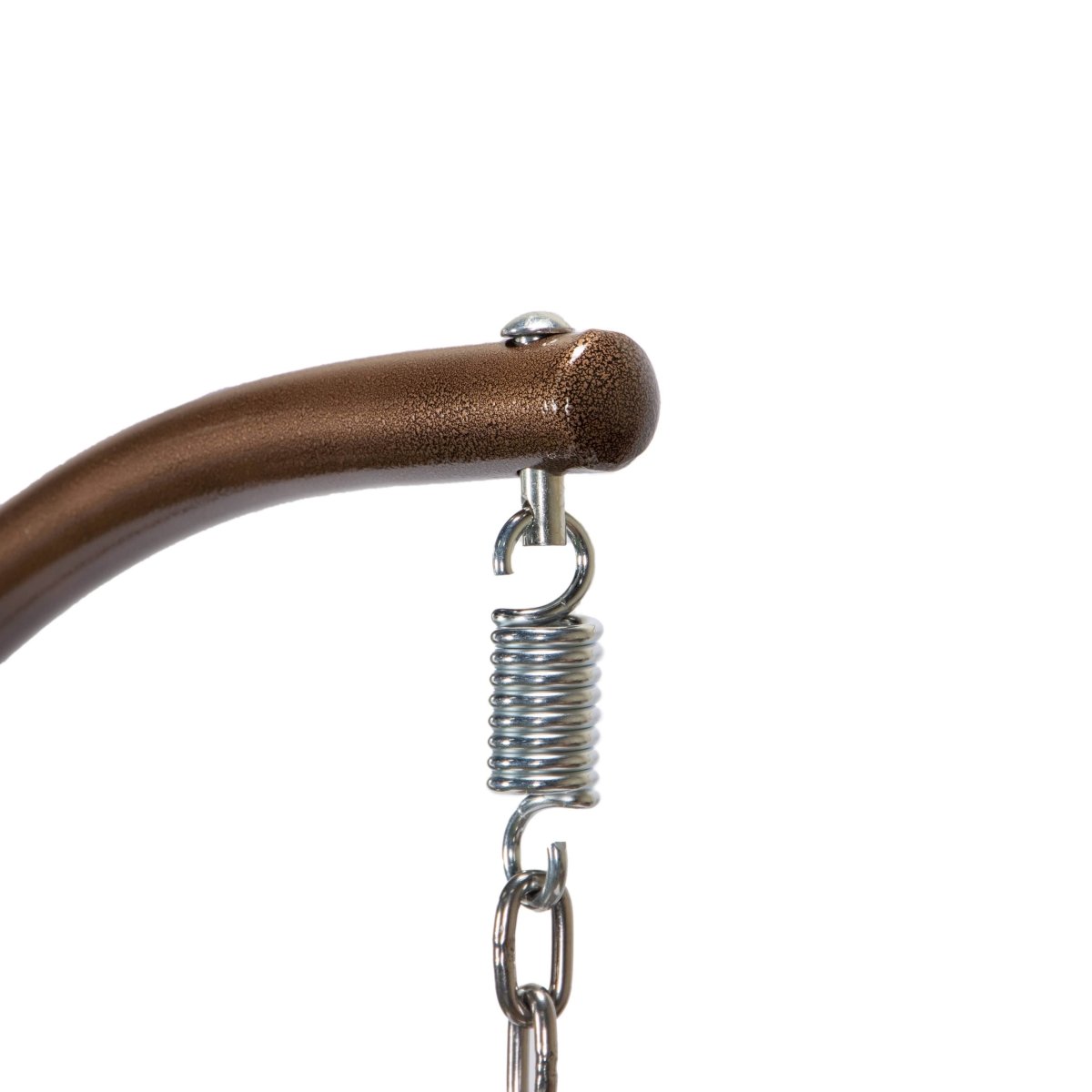 Modern Wicker Hanging Single Seating Egg Swing Chair in Beige/Charcoal/White Frame With Cushions Beige Beige swing chair Leisuremod