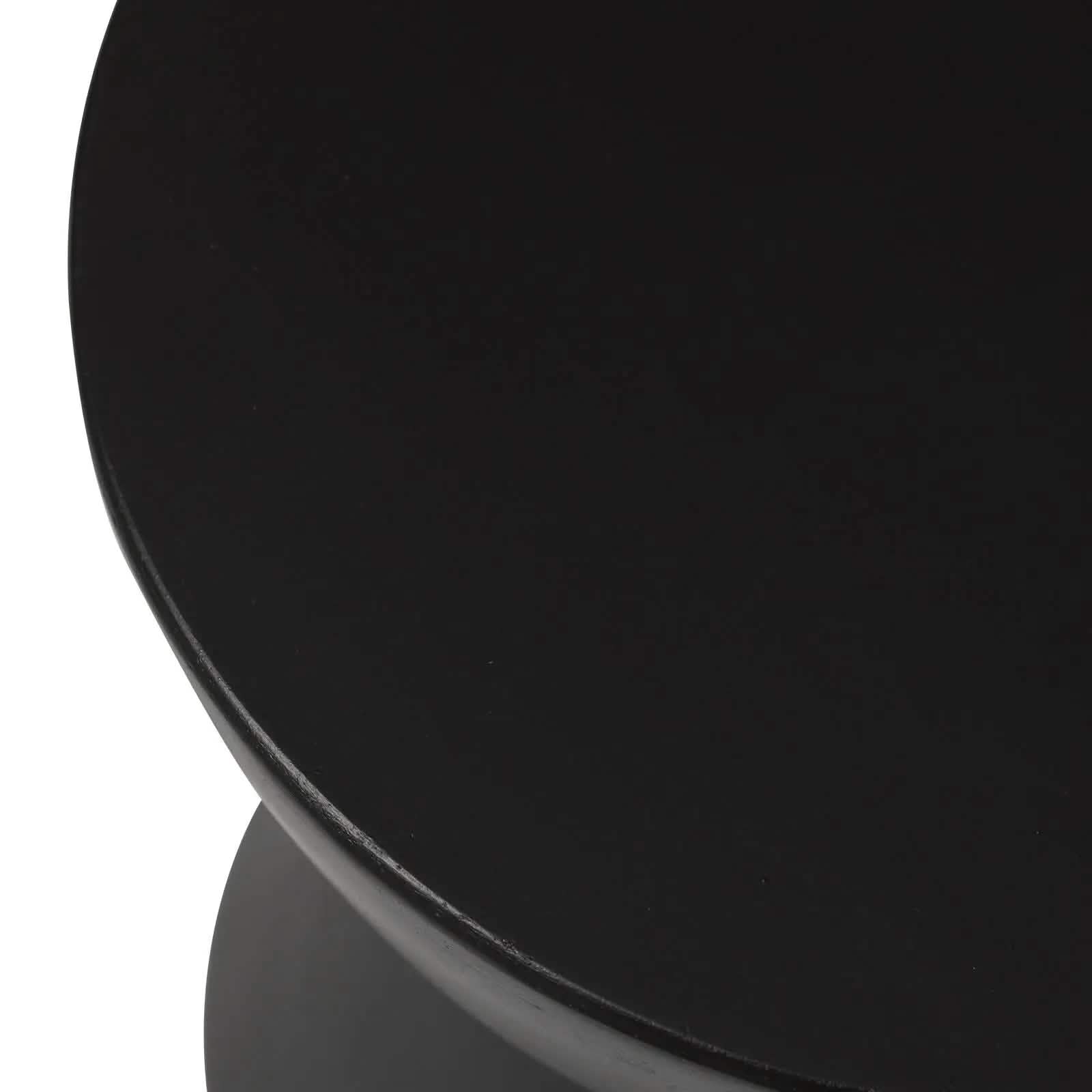 Leisuremod TABLE Loft 14" Wide Round Fiberstone Side End Table with Hourglass Design