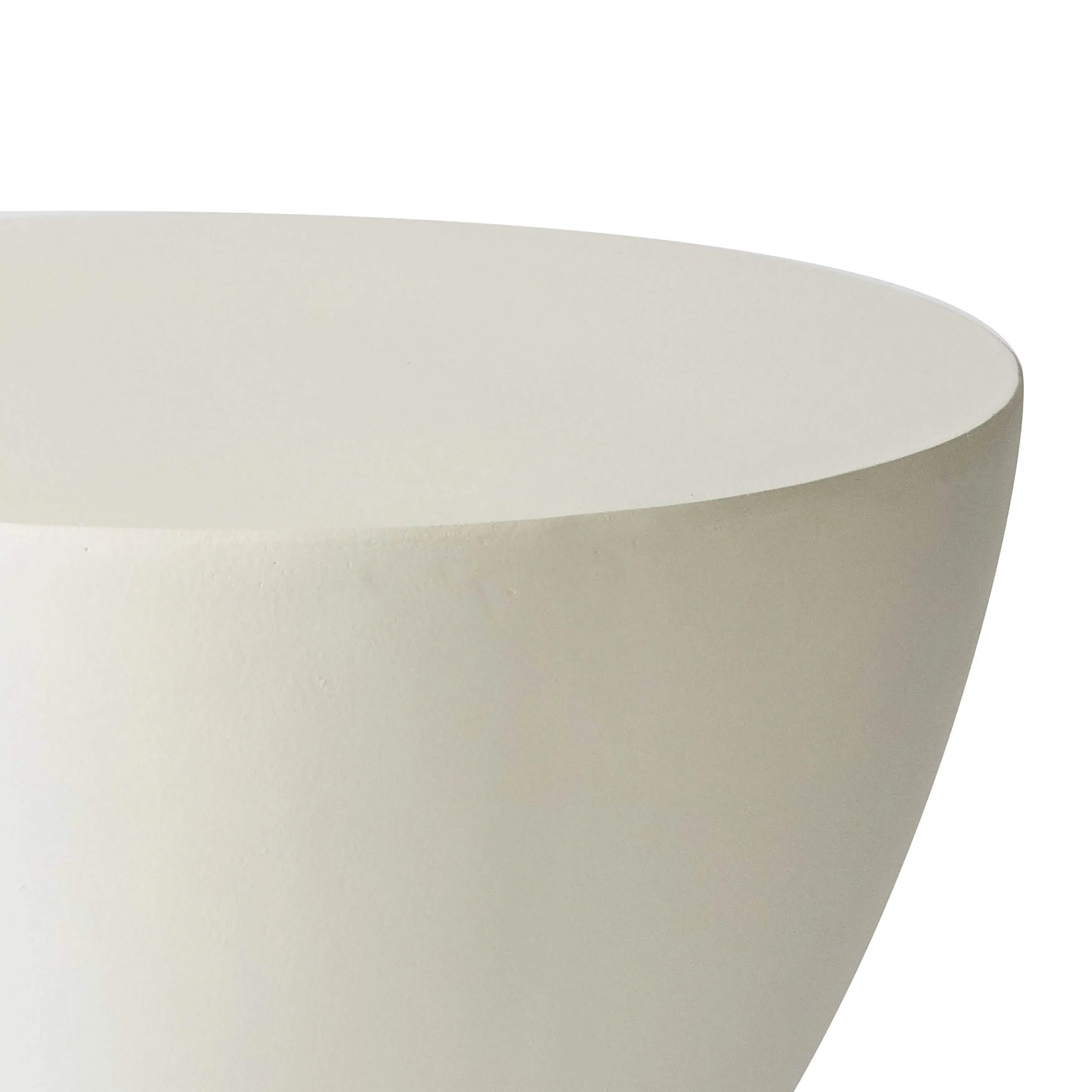 Leisuremod TABLE Loft 14" Wide Round Fiberstone Side End Table with Hourglass Design