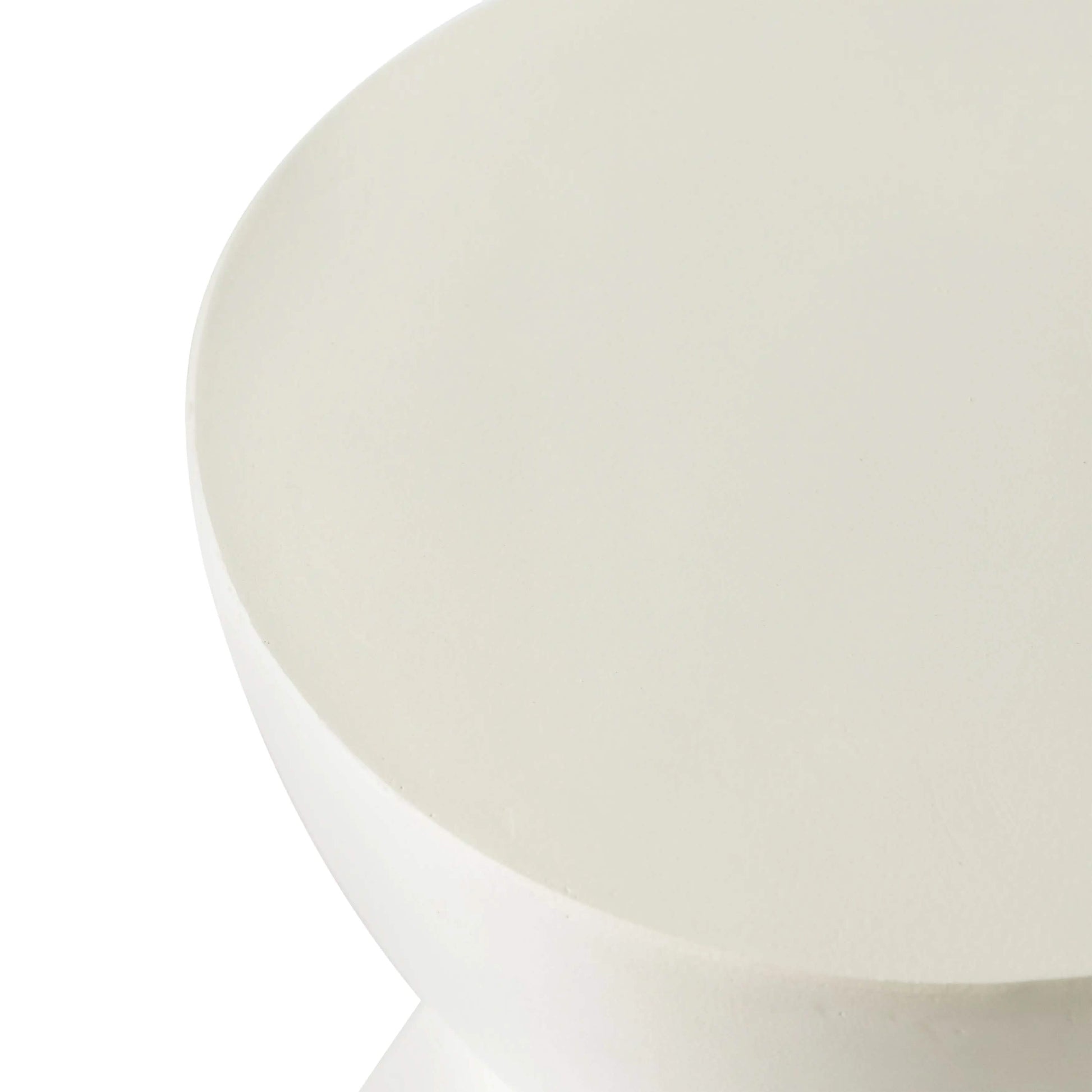 Leisuremod TABLE Loft 14" Wide Round Fiberstone Side End Table with Hourglass Design