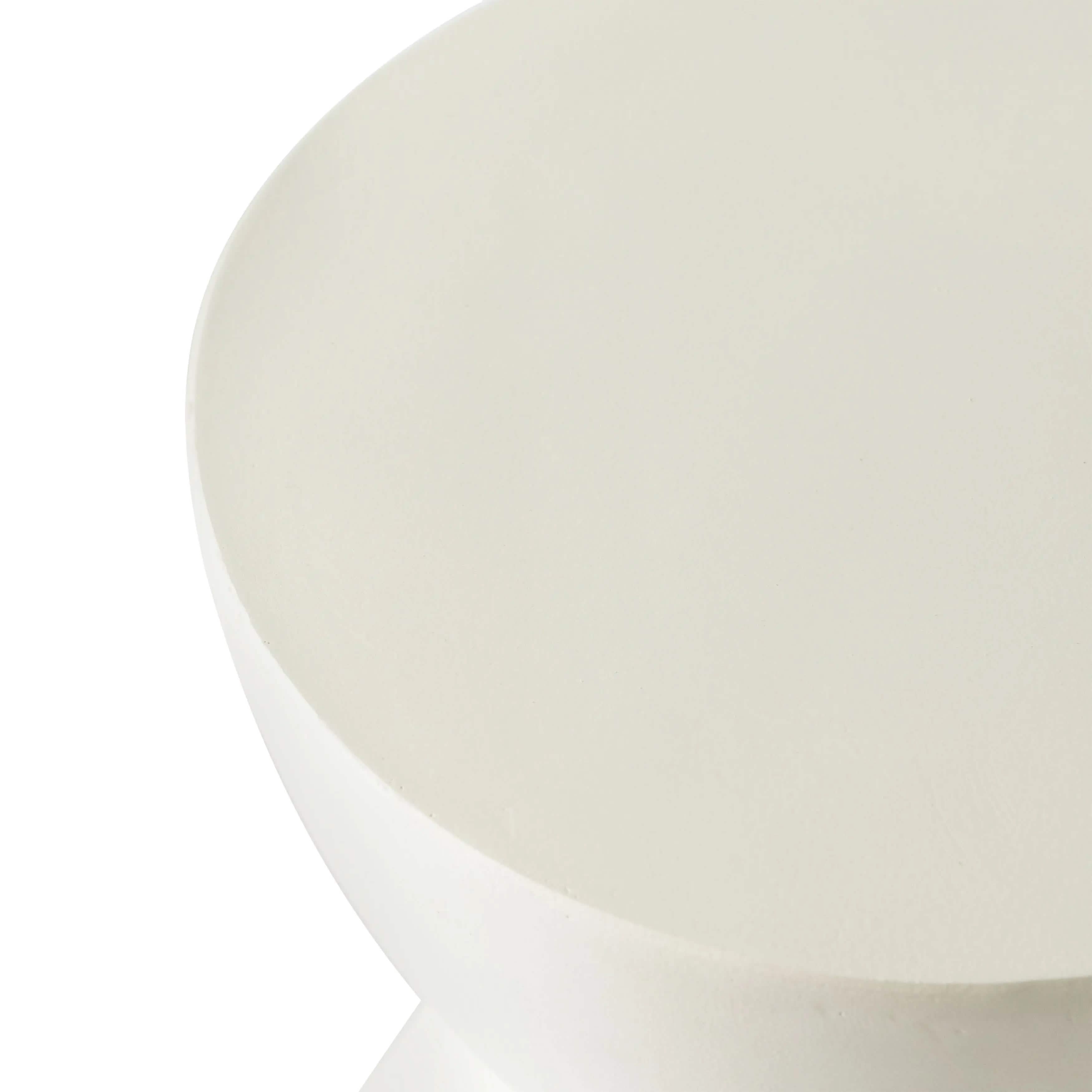 Leisuremod TABLE Loft 14" Wide Round Fiberstone Side End Table with Hourglass Design