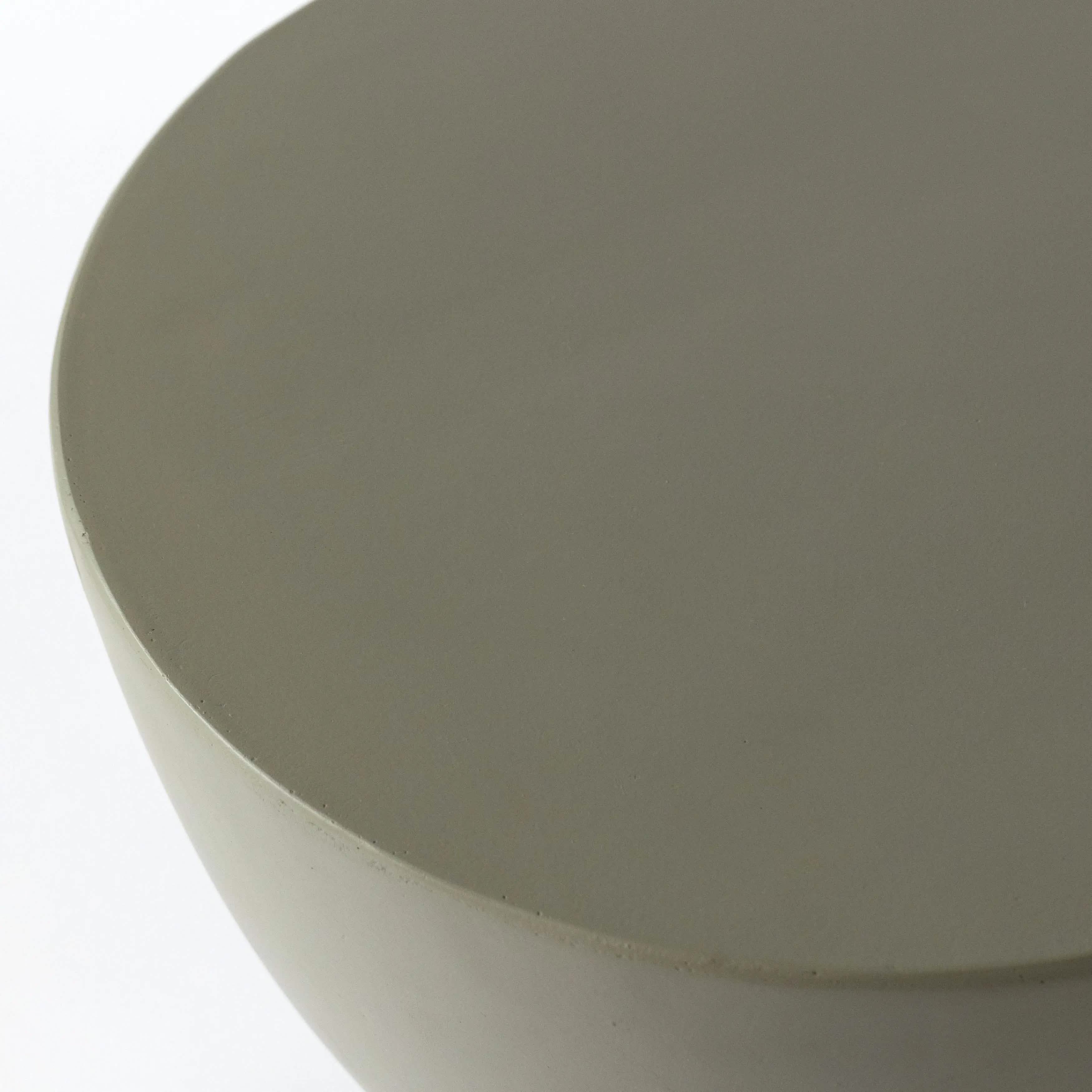 Leisuremod TABLE Loft 14" Wide Round Fiberstone Side End Table with Hourglass Design