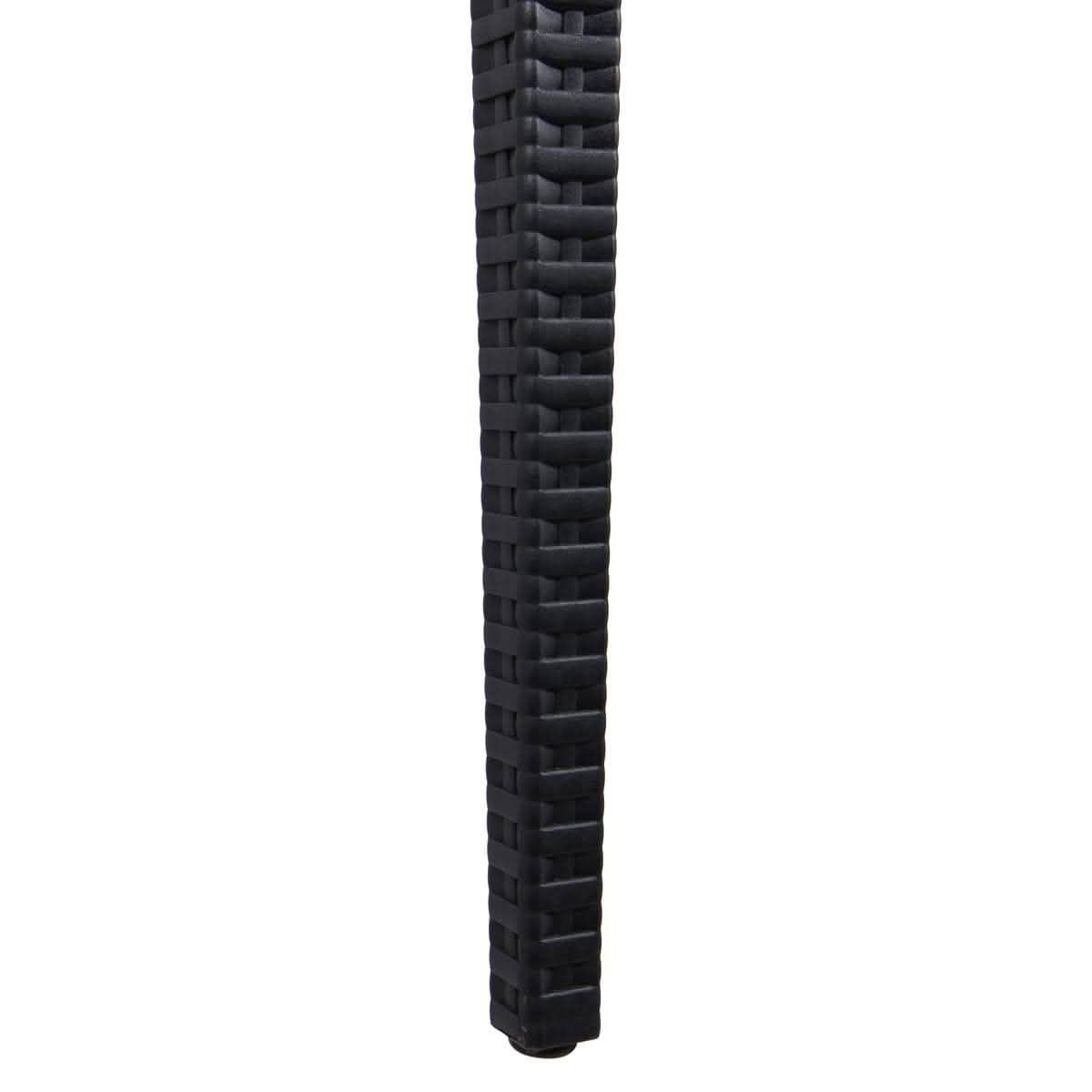 Weave Mace Indoor/Outdoor Chair (With Arms) Black Leisuremod