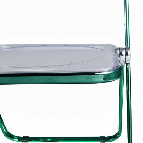 Lawrence Acrylic Folding Chair With Metal Frame