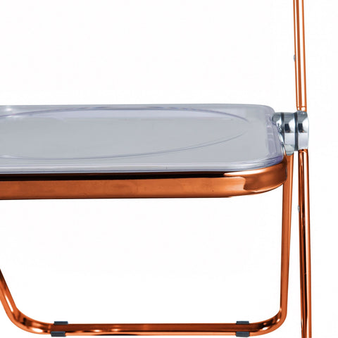 Lawrence Acrylic Folding Chair With Metal Frame