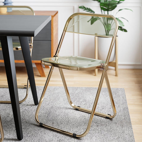 Lawrence Acrylic Folding Chair With Metal Frame
