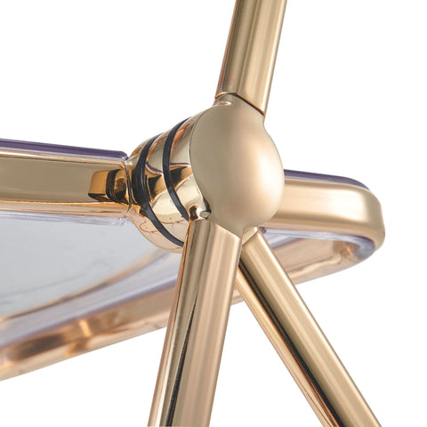 Lawrence Acrylic Folding Chair With Metal Frame
