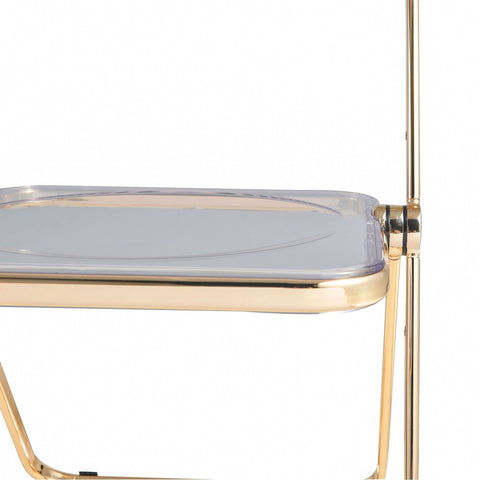 Lawrence Acrylic Folding Chair With Metal Frame