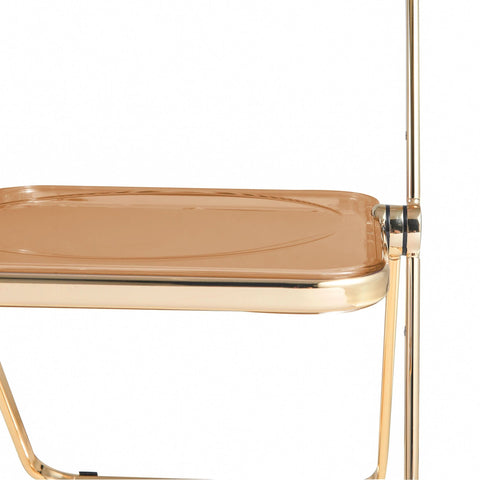 Lawrence Acrylic Folding Chair With Metal Frame