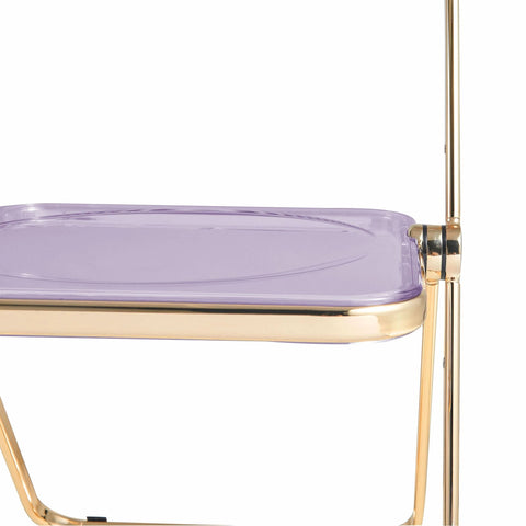 Lawrence Acrylic Folding Chair With Metal Frame