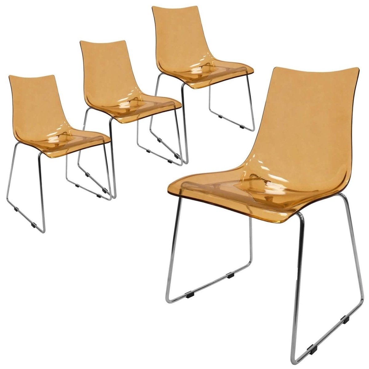 Lima Modern Acrylic Chair Set of 4