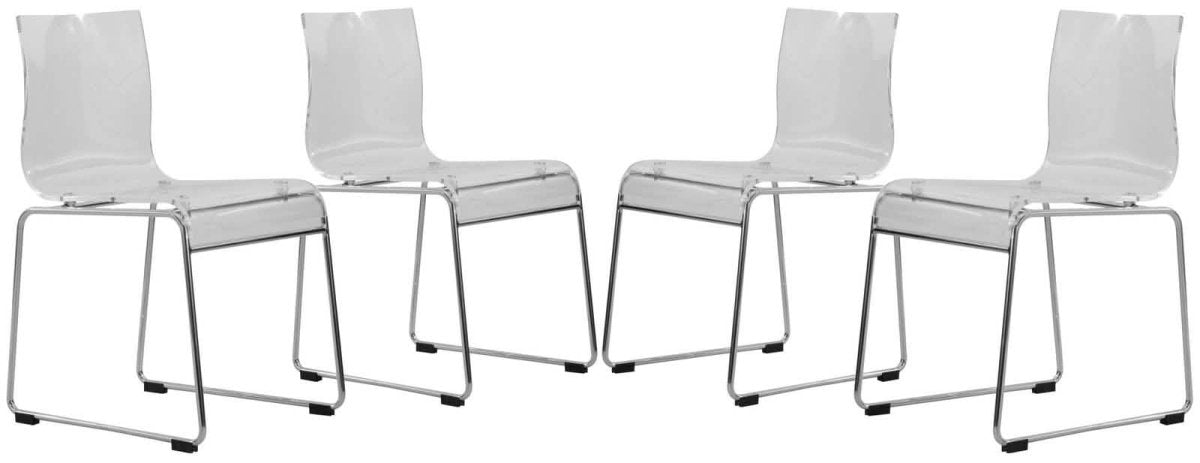 Lima Modern Acrylic Chair Set of 4