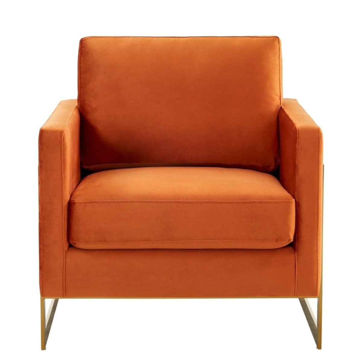 Lincoln Modern Upholstered in Fabric Accent Armchair With Gold/Black/White Metal Frame