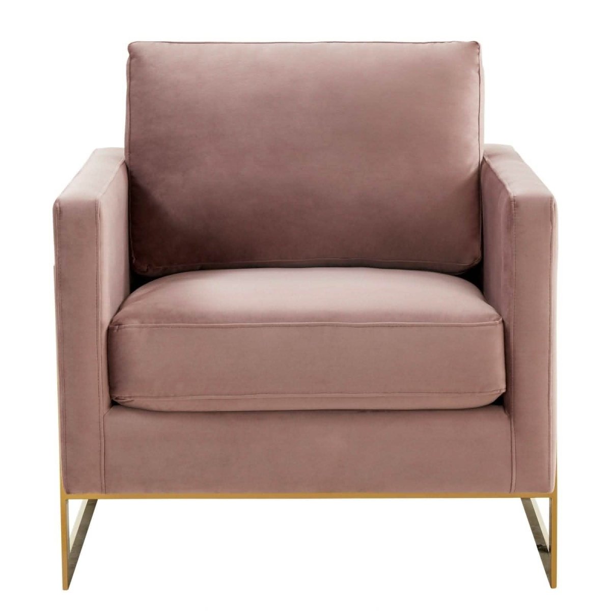 Lincoln Modern Upholstered in Fabric Accent Armchair With Gold/Black/White Metal Frame