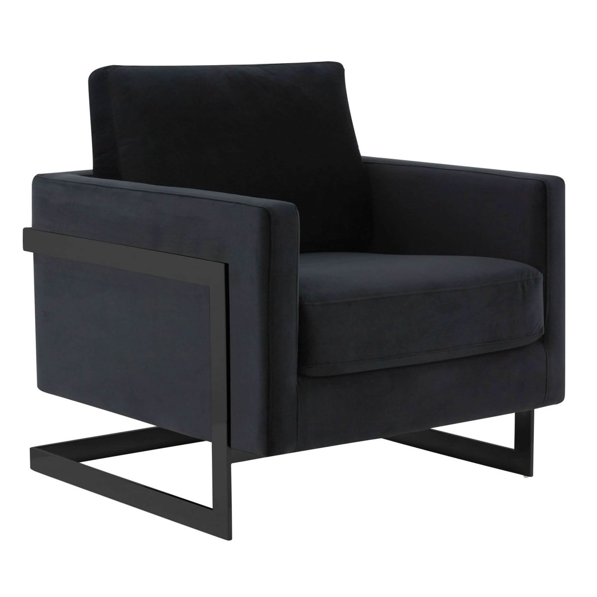 Lincoln Modern Upholstered in Fabric Accent Armchair With Gold/Black/White Metal Frame