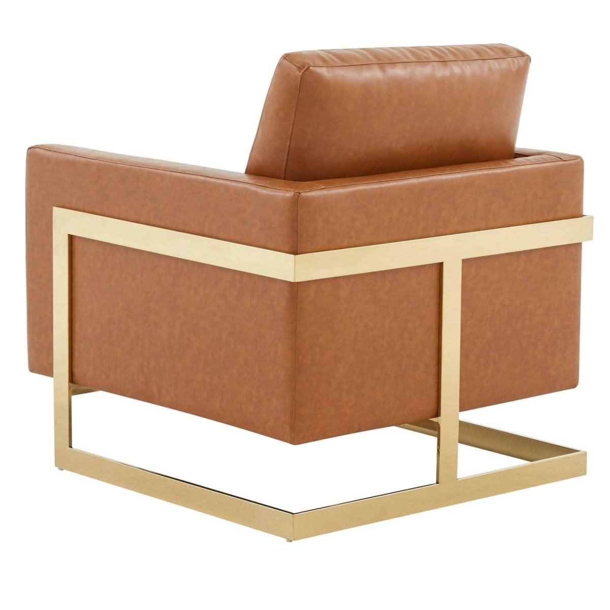 Lincoln Modern Upholstered in Fabric Accent Armchair With Gold/Black/White Metal Frame