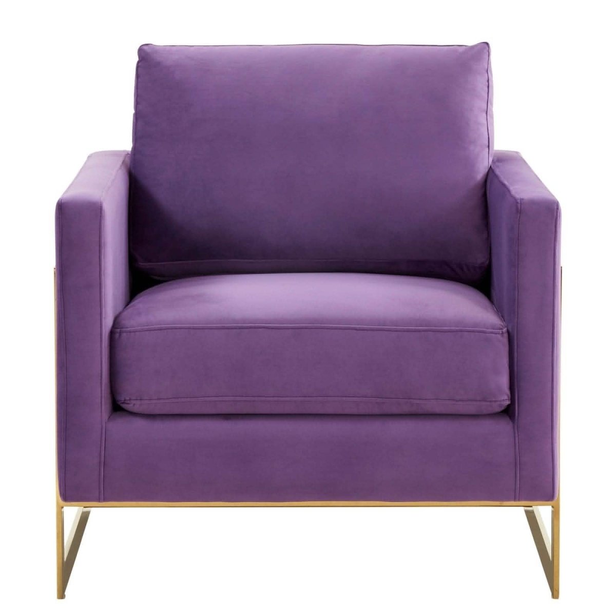 Lincoln Modern Upholstered in Fabric Accent Armchair With Gold/Black/White Metal Frame