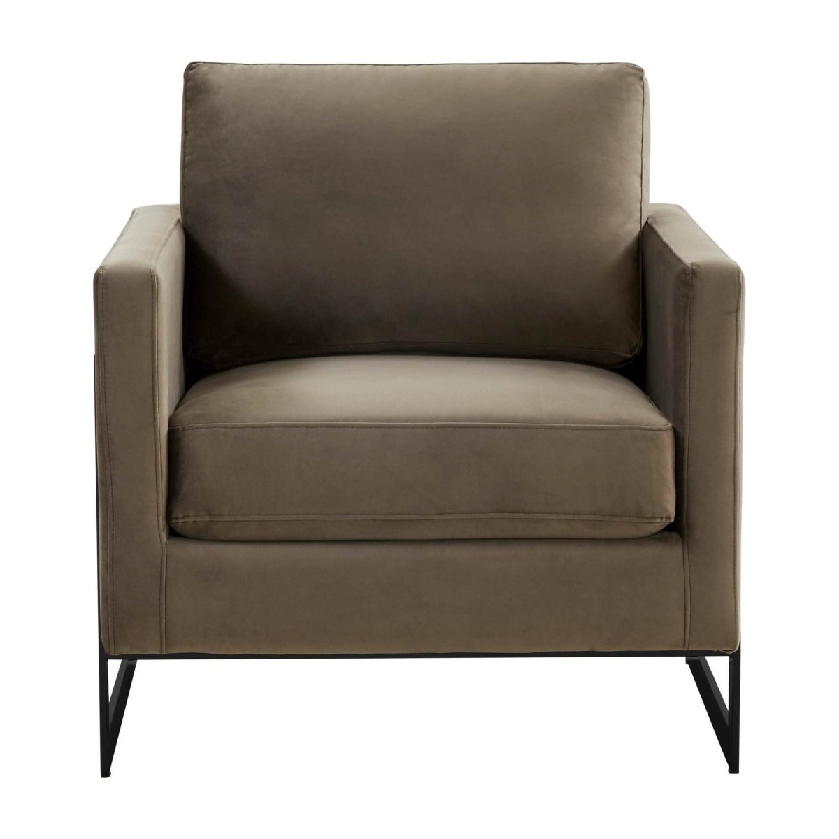 Lincoln Modern Upholstered in Fabric Accent Armchair With Gold/Black/White Metal Frame