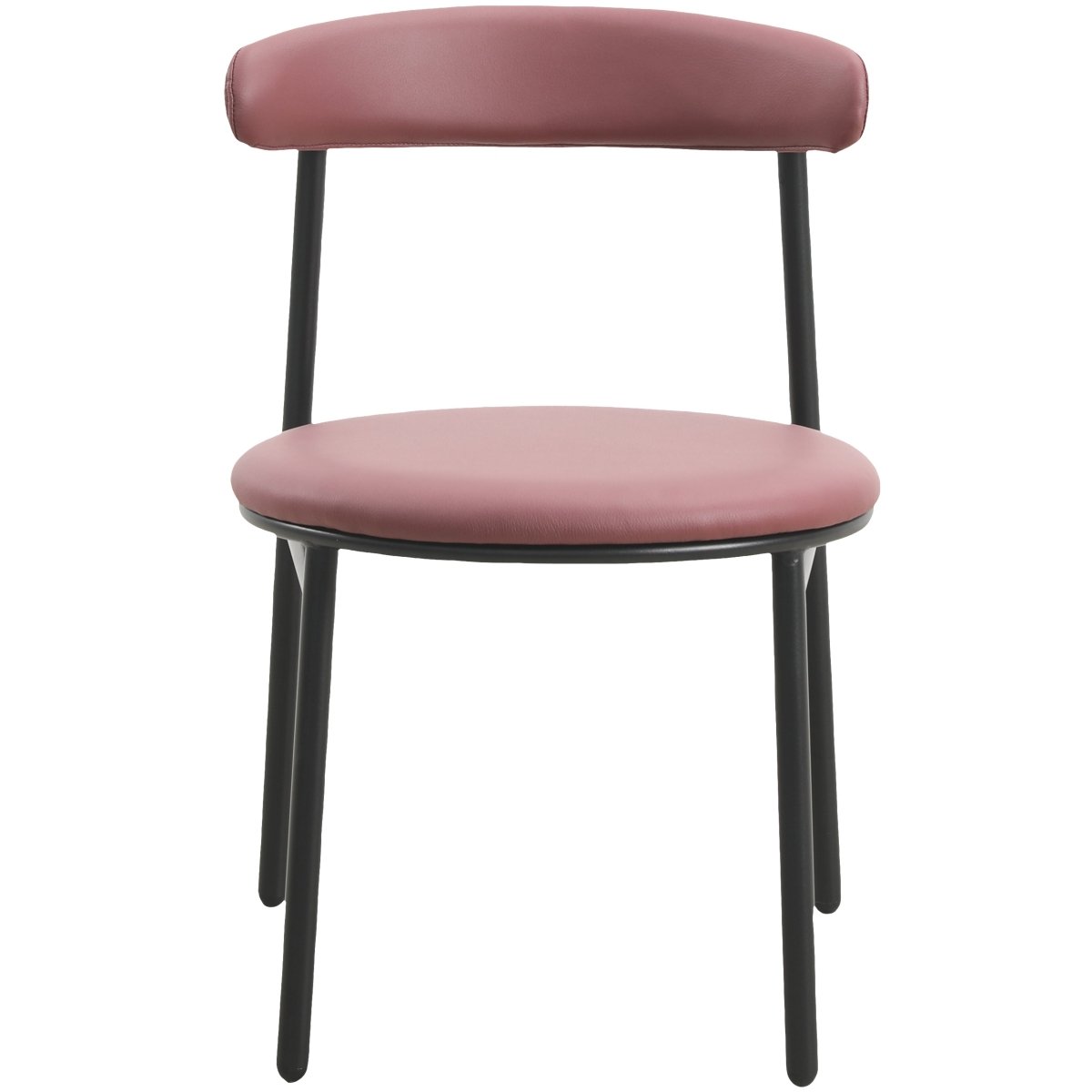Lume Modern Dining Chair Upholstered in Polyester with Metal Legs