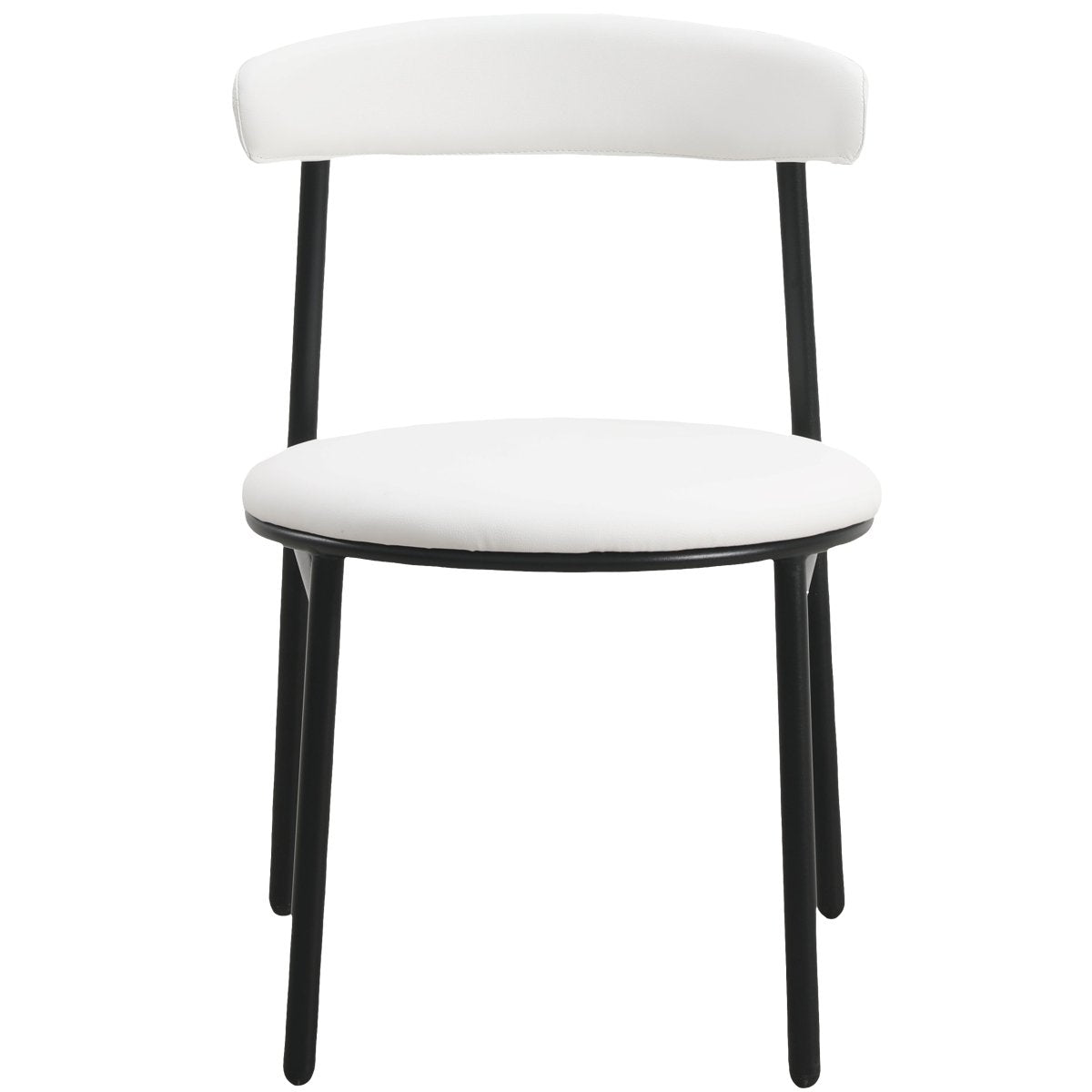 Lume Modern Dining Chair Upholstered in Polyester with Metal Legs