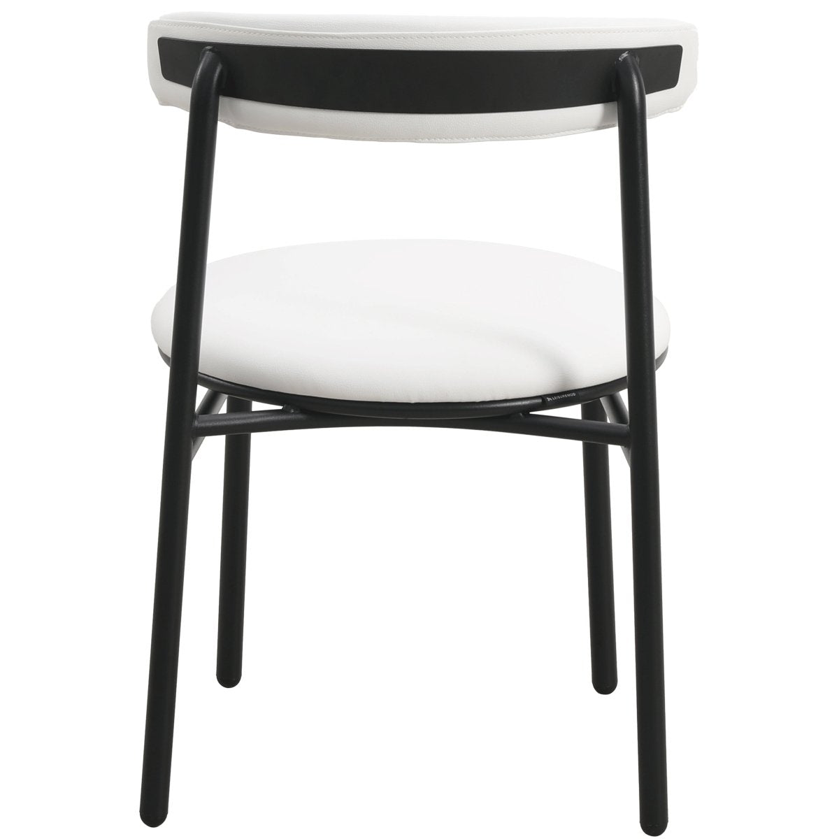 Lume Modern Dining Chair Upholstered in Polyester with Metal Legs