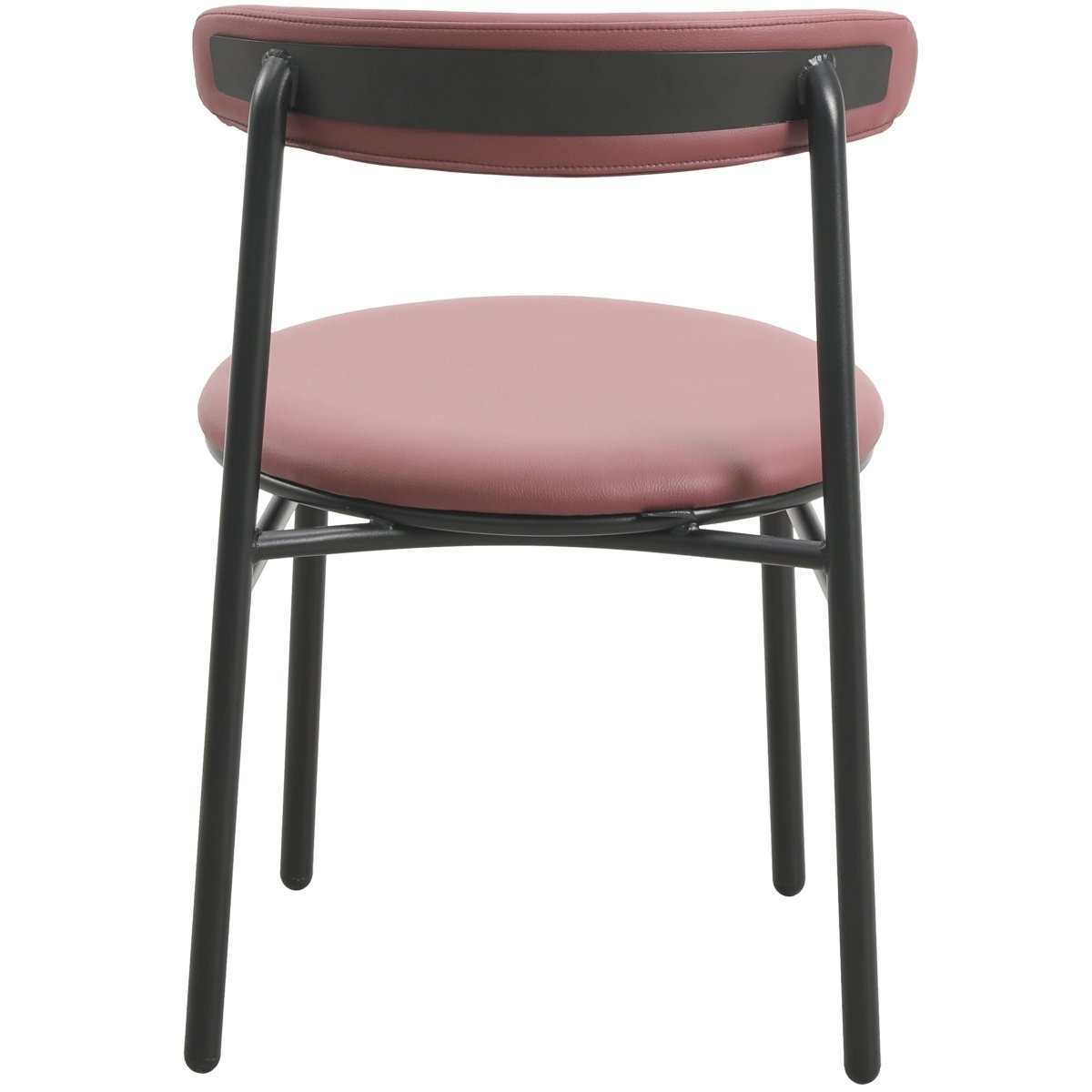 Lume Modern Dining Chair Upholstered in Polyester with Metal Legs
