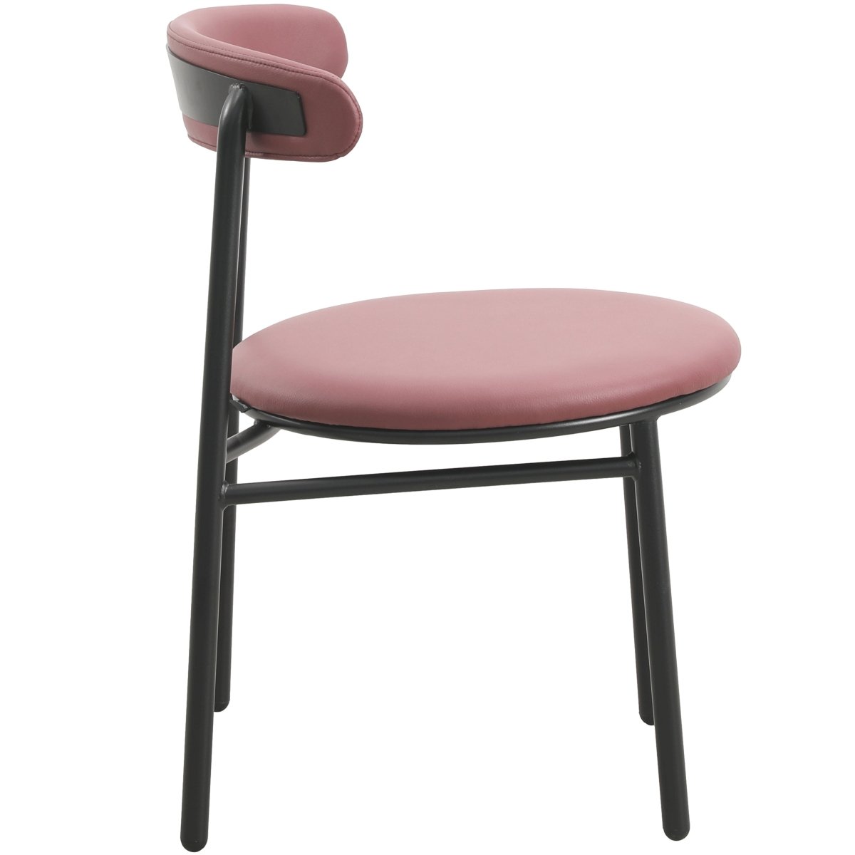 Lume Modern Dining Chair Upholstered in Polyester with Metal Legs